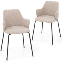 Set di 2 Sedie da Sala da Pranzo, Sedie Imbottite con Poggiapiedi Regolabili, Rivestimento in Velluto, Capacità di 150 kg, Sedie Moderne per Sala da