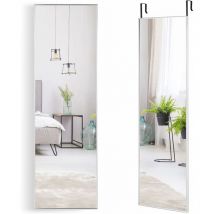 Relax4life - Specchio da Appendere con Cornice per Porta e Parete, in Lega di Alluminio hd, Specchio con Pellicola Protettiva Antigraffio e Pellicola