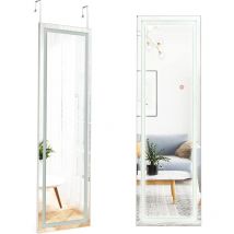 Relax4life - Specchio Rettangolare con Luci a led, Specchio da Appendere alla Porta, Specchio Antideflagrante, a Figura Intera, Ideale per Porta,