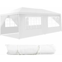 Relax4life - Tonnelle de Jardin avec 6 Parois et Fenêtres pour Mariage, Fête, Barnum Extérieure en pe Imperméable, Pavillon Extérieur/Intérieur pour