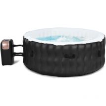 Relax4life - Vasca Idromassaggio Gonfiabile da Giardino, Vasca Idromassaggio con Riscaldatore, con Funzione di Massaggio a Bolle, Vasca Rotonda per