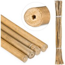 Relaxdays - Tiges en bambou 105 cm, lot de 100, en bambou naturel, tuteur pour plantes ou décoration, bâtons pour bricoler, naturel