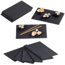 Assiettes en ardoise lot de 12 Planches en ardoise 30x20 cm Plateau de fromage ardoise