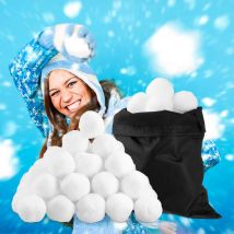 Relaxdays - Boules de neige artificielles, lot de 50, décoration de Noël, pour l'intérieur, anniversaire d'enfant, blanc