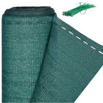 Brise-vue, Paravent pour les clôtures et rambardes, Tissu hdpe, Anti-UV, 1,2 x 25 mètres, vert - Relaxdays