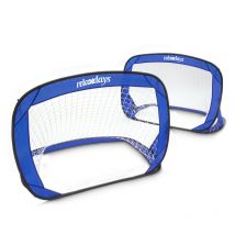 Relaxdays - But de foot Pop-Up Lot de 2 + sac de rangement Football enfants Pop-Up 120 x 80 x 80 cm, bleu