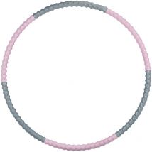 Relaxdays - Cerceau Hula Hoop, ø 95 cm, accessoire de fitness pour adultes, 900 g, pour maigrir, musculation, rose/gris