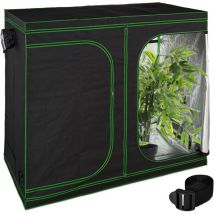 Relaxdays - Chambre de culture, film intérieur réfléchissant à 95 %, hlp 200x240x120 cm, pour l'intérieur, noir et vert