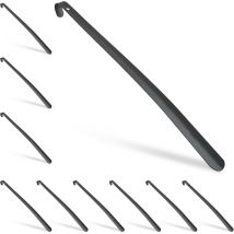 Chausse-pied, lot de 10, Chaussepied, Chausse-pieds en métal, Métallique, Chaussures, 60 cm de long, Fer, Stable, noir