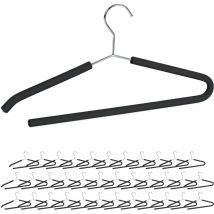 Cintre à pantalons, lot de 36, traverse pantalon mousse, costume, cintre ouvert antidérapant, noir