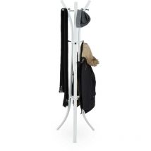 Relaxdays - Coat Rack "Style", Sturdy Metal Standing Garment Rack for Jackets & Coats, 175 cm, White