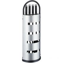 Relaxdays Fireplace Companion Set, 5-Piece Utensil Set with Shovel, Broom, Tongs & Holder, Modern, Black