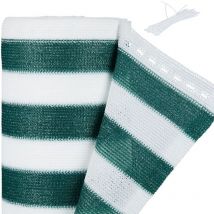 Relaxdays - Frangivista, 1,2 x 6 m, Telo Ombreggiante, Rete Copri Recinzioni Esterno e Ringhiere Balconi, Verde Bianco, 6 Metri