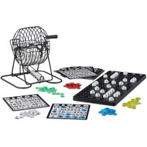 Relaxdays - Jeux de société Bingo boulier en métal lotto tombola jeux de hasard chance HxlxP: 20 x 17,5 x 21,5 cm, noir