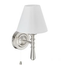 Relaxdays - Lampe murale abat-jour, intérieur interrupteur , entrée et salonE14, tissu, métal, HxlxP: 28x16x19,argenté