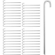 Ancres de sol, lot de 40, longues sardines de tente, pavillon, trampoline, acier zingué de 45 cm, argenté