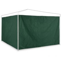 Relaxdays - Paroi latérale tonnelle, lot de 2, panneau pour pavillon 3x2 m, imperméable, sans fenêtres, plastique, vert