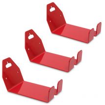 Porte-vélo pédale, lot de 3, range-vélo pédale fixation murale Accroche-pédale, rouge