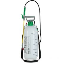 Relaxdays - Pulvérisateur de jardin 8 litres, buse réglable, pour eau et désherbant, vaporisateur, avec graduation, blanc