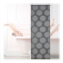 Store de baignoire, 60x240 cm, rideau de douche hydrofuge, montage au plafond & à la fenêtre, pare-bain, gris - Relaxdays