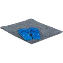 Relaxdays - tapis de bain lavable 40 x 50 cm tapis de douche salle de bain, gris