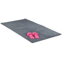 Relaxdays tapis de bain lavable 70 x 120 cm tapis de douche salle de bain, gris