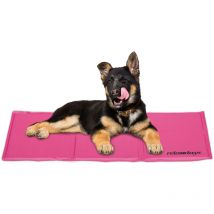 Tapis rafraîchissant pour chien, LxP : 50x90 cm, matelas auto-rafraichissant, gel, pour vos animaux, cyan - Relaxdays
