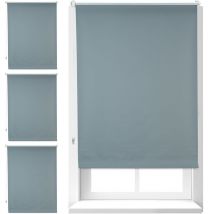 4x tende a Rullo Oscurante, Tenda Termica, Catenella Laterale, senza Fori, HxL 80x160, Tessuto, Grigio