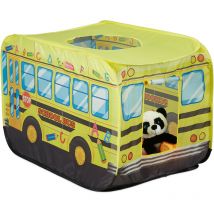Relaxdays - Tenda da Gioco, Design Scuolabus, Interni e Esterni, Giocattolo Bambini e Bambine, hlp: 70x110x70 cm, Colorata