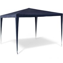 Tonnelle tente de jardin terrasse chapiteau pergola guitoune tente festival bar été h x l x p 2,5 x 3 x 3 m, bleu - Relaxdays