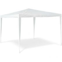 Tonnelle tente de jardin terrasse chapiteau pergola guitoune tente festival bar h x l x p 2,5 x 3 x 3 m, blanc - Relaxdays