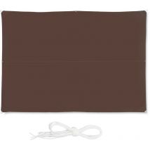 Voile d'ombrage rectangle diffuseur d'ombre protection soleil balcon jardin uv 3x4 m résistant à l'eau, marron - Relaxdays