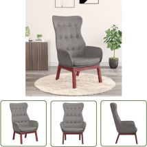 The Living Store Relaxsessel Hellgrau Stoff - Sessel - Relaxsessel - Wohnzimmersessel - Polstersessel - Grau