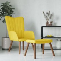 Relaxsessel mit Hocker Senfgelb Samt CFW767873