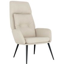 Nova - Relaxsessel Creme Wildleder-Optik vidaXL