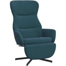 Nova - Relaxsessel mit Fußstütze Blau Samt vidaXL