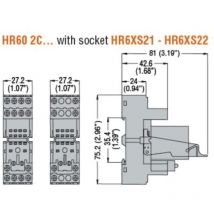 Rele' Industriale 2Sc 7A 12Vdc +Led ( lovato cod. HR602CD012 )