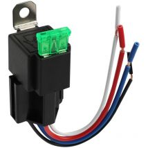 Relé automotriz de 12 v, fusible de cuchilla spst de 4 pines, con cable de 12 awg resistente para automóviles, camiones y embarcaciones.