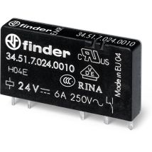 Finder - Relè slim elettromeccanico, 12 Vdc, spdt, 6 a, foro passante (tht), serie 34.51 34.51.7.012.0010