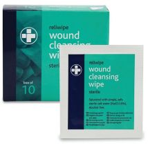 Reliwipe Moist Saline Cleansing Wipes (Steile) (PK-10) - Reliance Medical