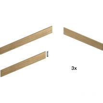 Peka - Relingsatz-Set, Zierleisten passend zu Einhängetablar 600 kb Pleno-Maxi Plus, Eiche natur 9-teilig