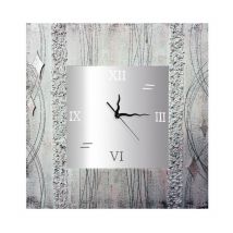 Duehome - Reloj artesanal de pared Rombos Rosa palo 70x70