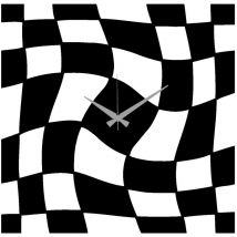 Reloj de Pared Geométrico 61, Metal, Negro, 41x0,15x40 cm cm