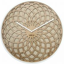 Nextime - 3149BE reloj de mesa o pared Reloj de cuarzo Círculo Beige, Blanco