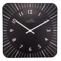 Nextime - Alex rc - Reloj de Pared (Metal y plástico, 0 cm), Color Negro