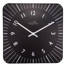 Nextime - Alex Rc - Reloj De Pared (metal Y Plástico, 0 Cm), Color Negro