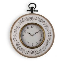 Versa - Metz Reloj de Pared Decorativo para la Cocina, el Salón, el Comedor o la Habitación, , Medidas (Al x l x An) 50 x 6,5 x 40 cm, Madera mdf y