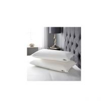 Superior Comfort 100% Natural Latex Pillow 100% Cotton Removable Cover (Deep), White - White - Relyon