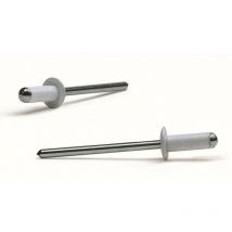 Remache ø 3,2 x 8 aluminio / acero lacado blanco 500 pz