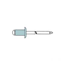 Gesipa - Remache Vastago De Mandril d x l 5 x 12 Mm Aluminio / 500 Pz